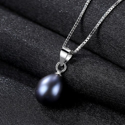 925 Sterling Silver Necklace Simple Design Natural Pearl Pendant Necklace for Women Fine Jewelry Gift FN0181
