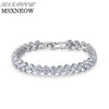 Hot Selling Roman Chain Bracelet for Women Luxury 2.75mm Cubic Zirconia Inl Charm Bride Wedding Bracelets SB0015