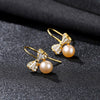 S925 Sterling Silver Earrings with 8-9mm Natural Pearl Long Drop Earrings for Women Fine jewelery FE0150