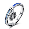 925 Sterling Silver Vintage Style Women Lucky Four Leaf Clover Heart Shaped Hollow Silver Ring DIY Jewelr SVJZ6243