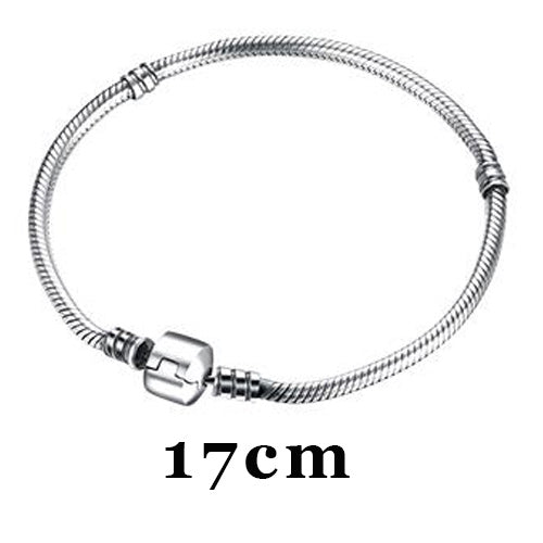 Authentic 100% 925 Sterling Silver Chain Bangle & Bracelet Luxury DIY Jewelry Women Accessories SVSZ3827