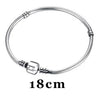 Authentic 100% 925 Sterling Silver Chain Bangle & Bracelet Luxury DIY Jewelry Women Accessories SVSZ3827