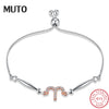 Constellation Series Aries Style 925 Sterling Silver Jewelry Zirconia Rose Gold Color Women Bracelets SVSZ3901