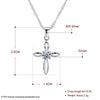 Genuine 925 Sterling Silver Women Pendant & Necklace With Chain Cross Shape AAA CZ Female Wedding Party Jewelry SVXL7036