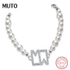 Luxury Pearl Women Bracelets & Bangles 925 sterling silver Fine Jewelry for Mother Anniversary Gift SVSZ3844