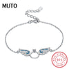 Original Flying wings 925 Sterling Silver Jewelry Unique Zircon Design Women Chain Bracelet SVSZ3922