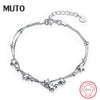 Simple Star Chain & Link Bracelets 925 Sterling Silver Fine Jewelry Fashion bracelet femme joyas de plata 925 SVSZ3851