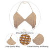 MYDANER Sexy Beach Bikini Sequins Chest Chain Halter Rhinestones Summer Women Bra Chain Harness Necklace Body Jewelry