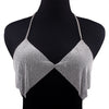 MYDANER Sexy Beach Bikini Sequins Chest Chain Halter Rhinestones Summer Women Bra Chain Harness Necklace Body Jewelry