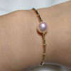 MYDEAR Fine Pearl Jewelry Top Design Women Natural White Akoya Pearls Bracelets Jewelry Cute Gold Chain & Link Bracelets