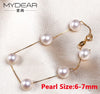 MYDEAR Fine Pearl Jewelry Top Design Women Natural White Akoya Pearls Bracelets Jewelry Cute Gold Chain & Link Bracelets