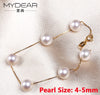 MYDEAR Fine Pearl Jewelry Top Design Women Natural White Akoya Pearls Bracelets Jewelry Cute Gold Chain & Link Bracelets