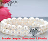 MYDEAR Real Pearl Jewelry Precious Natural 9-10mm Rice Shape Pearls Bracelets,Hot Sale Double Layers Strand Bracelets