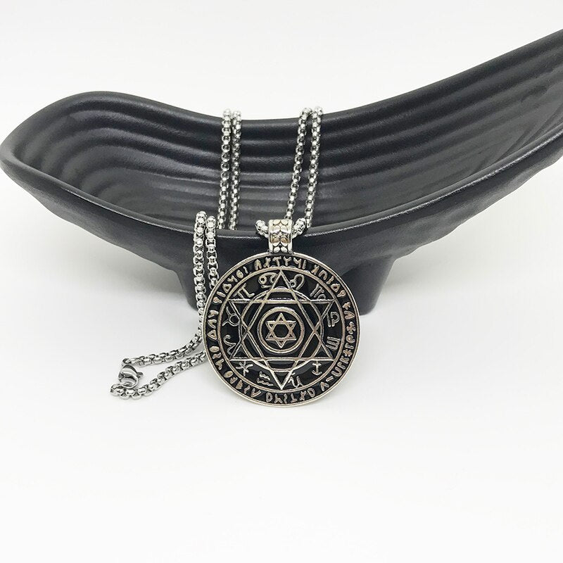 Magen David Pendant Israel Chain Necklaces Men Women Alloy Judaica Silver Color Jewish Jewelry