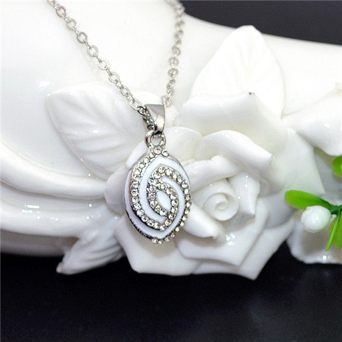 Crystal New Arrival Silver Color Crystal Eye Pendant Necklaces Jewelry for women MKJ194