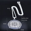 Magic Talisman Stainless Steel Necklace wheel of fortune (Agla-INRI) Protection of angel Silver Color Necklace Jewelry N3703S02
