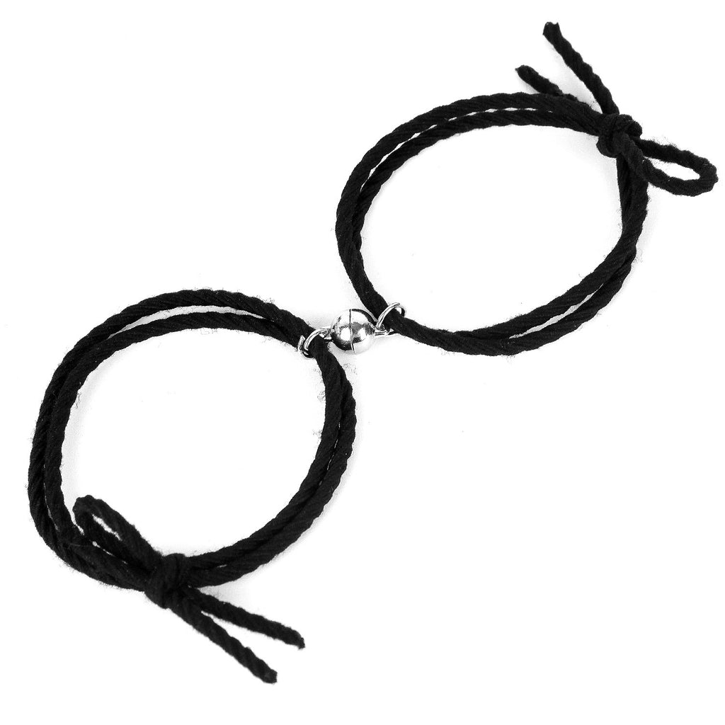Magnet Jewelry for Lover Magnetic Bracelet Stainless Steel Love Heart Pendant Charm Couple Bracelets Friend Braid Rope Bracelets
