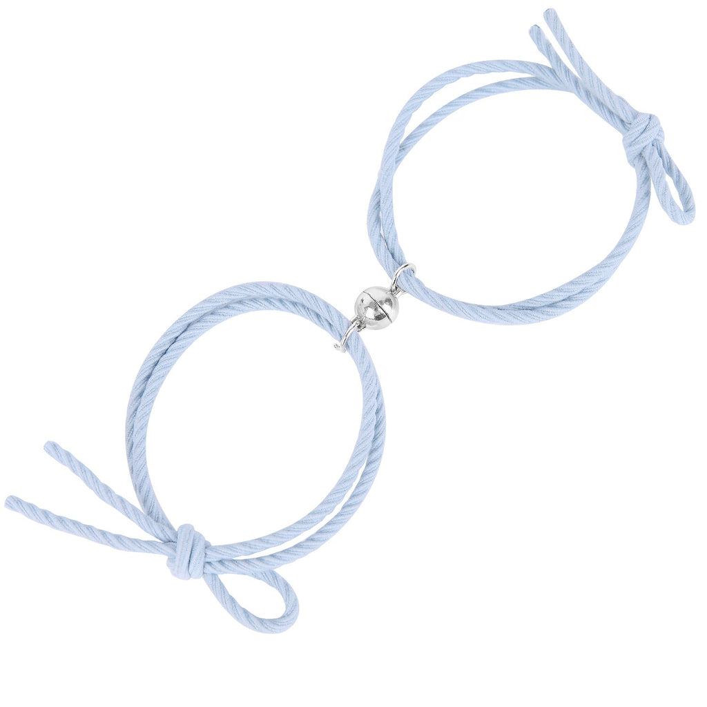 Magnet Jewelry for Lover Magnetic Bracelet Stainless Steel Love Heart Pendant Charm Couple Bracelets Friend Braid Rope Bracelets
