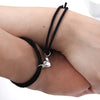 Magnetic Bracelet Stainless Steel Love Heart Pendant Charm Couple Bracelets for Lover Friend Braid Rope Bracelets Magnet Jewelry