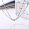 Magnetic Couple Necklace Lovers Heart Pendant Distance Faceted Charm Statement Necklace Women Valentine's Day Gift 1 Pair