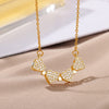 Magnetic Four-leaf Clover Heart Pendant Necklace for Women Stainless Steel Long Chains Necklaces Lucky Aesthetic Jewelry collier