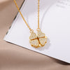 Magnetic Four-leaf Clover Heart Pendant Necklace for Women Stainless Steel Long Chains Necklaces Lucky Aesthetic Jewelry collier