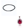 Magnificent Red Stone & Cubic Zircon Pendant Necklaces Fashion Accessory Party Best Gift For Women Ladies Bijouterie