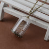 Make A Wish Glass Bead Orb Natural dandelion seed in glass long necklace Glass bottle necklace Necklace jewelry