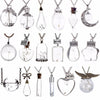 Make A Wish Transparent Glass Wishing Bottle Necklace Pendant For Women Bohemian Natural Dandelion Seed in Glass Chain