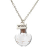 Make A Wish Transparent Glass Wishing Bottle Necklace Pendant For Women Bohemian Natural Dandelion Seed in Glass Chain