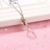 Make A Wish Transparent Glass Wishing Bottle Necklace Pendant For Women Bohemian Natural Dandelion Seed in Glass Chain