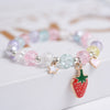 Makersland Children Bracelets for Girls Candy Color Adjustable Rope Pendant Beads Bracelets Christmas Presents  Jewelry
