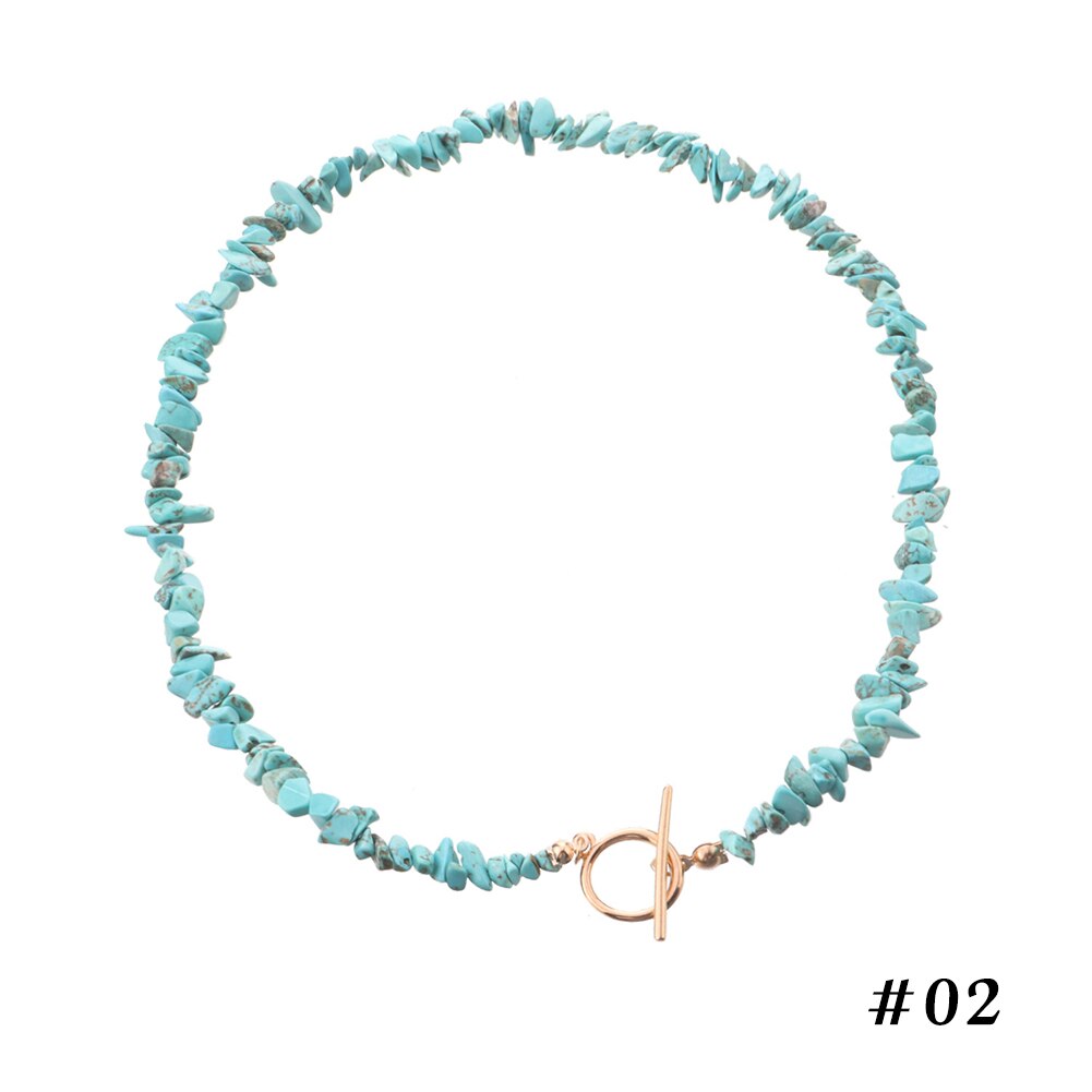 Malachite Alloy Pearl Turquoises Women Necklace Retro Green Color Stone Pendant Necklace Accessories