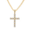 Male And Female Hip Hop Cross Pendant Necklace With 4mm Zircon Tennis Chain Ice Out Sparkling Jewelry Birthday Gift