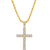 Male And Female Hip Hop Cross Pendant Necklace With 4mm Zircon Tennis Chain Ice Out Sparkling Jewelry Birthday Gift