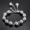 Man 925 Stamp Silver Color Chain Hollow 10mm Ball Bracelets Beads Bangles Party Retro Jewelry Accessories For Women Christmas