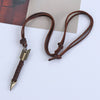 Man Necklace Handmade Vintage Leather Arrow Pendant Necklace Rope Chain Necklaces Men&Women Punk Jewlery Accessories