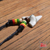 Man's Hawaii Surfer Jewelry Handmade Imitation shark teeth Pendant Zealand Maori Tribal bone Choker Colored wooden Necklace