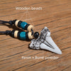 Man's Hawaii Surfer Jewelry Handmade Imitation shark teeth Pendant Zealand Maori Tribal bone Choker Colored wooden Necklace