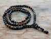 Man's unique necklace 6mm Natural stone bead & Hematite Bead Necklace Jewelry