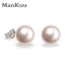 Pearl Earrings 925 Sterling Silver New Arrival Perfect Circle Pearl Stud Earrings Fashion Jewelry For Women