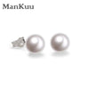 Pearl Earrings 925 Sterling Silver New Arrival Perfect Circle Pearl Stud Earrings Fashion Jewelry For Women