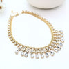Manual chain water combination rhinestone necklace #N025