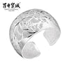 Manual sculpture Peony Sterling silver bracelet Female Silver ornament Ringent design jewelry
