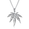Maple Leaf Necklaces for Men Women Hemp Leaf Pendant Charm Chain Necklace Hip Hop Punk Jewelry Necklace Gift Jewelry