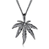 Maple Leaf Necklaces for Men Women Hemp Leaf Pendant Charm Chain Necklace Hip Hop Punk Jewelry Necklace Gift Jewelry