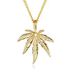 Maple Leaf Necklaces for Men Women Hemp Leaf Pendant Charm Chain Necklace Hip Hop Punk Jewelry Necklace Gift Jewelry