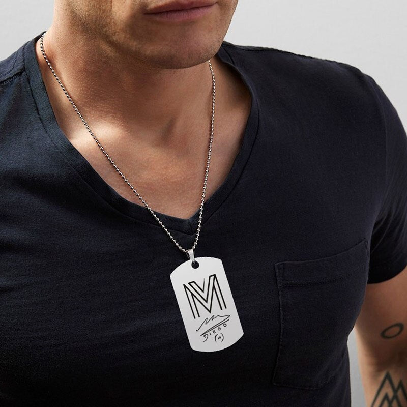 Maradona Beaded Necklace Football Super Star Stainless Steel Tag Pendant Fans Gifts