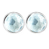 March Earrings 100% 925 Sterling Silver Aqua Blue Crystal Stud Earrings for Women DIY Fine Jewelry PFE080-3