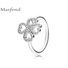 Marfend Fine Detail Luxury Sterling Silver 925 Heart-Shaped Petals of Love Ring Ancient Silver Ring For Women Original Jewelry